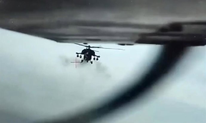 Archivo - September 1, 2023, Cape Tarkhankut, Crimea, Ukraine: VIDEO AVAILABLE: CONTACT INFO@COVERMG.COM TO RECEIVE**..This astonishing footage released by Ukrainian special forces on Friday (1Sept2023) claims to show an unmanned drone evading Russian a