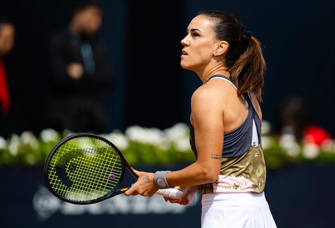 Archivo - Nuria Parrizas Diaz of Spain in action during the second round of the 2023 Internazionali BNL dItalia WTA 1000 tennis tournament