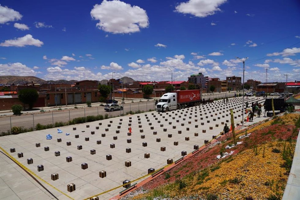 Alijo de cocaína interceptado en Oruro (Bolivia)