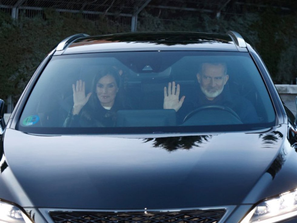 Los Reyes llegando a casa de Jesús Ortiz.