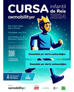 Suspenden la 14a 'Cursa Infantil de Reis' debido a las fuertes ráfagas de viento en Palma