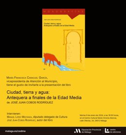 El Cedma presentará el número 42 de Monografías sobre Antequera a finales de la Edad Media