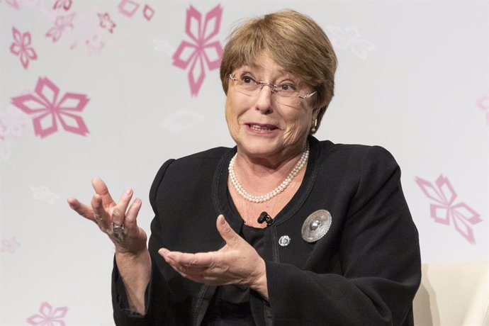 Archivo - March 23, 2019 - Tokyo, Japan - Michelle Bachelet, United Nations High Commissioner for Human Rights and former President of Chile, speaks duringÂ the 5th World Assembly for Women (WAW!) in Tokyo. This year the WAW! in collaboration with the Wom