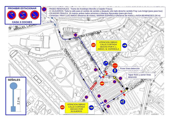 La renovación de las tuberías de abastecimiento de la calle Arzobispo Morcillo encara su fase final.