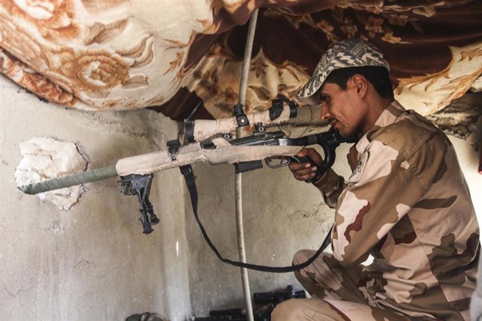 Archivo - Imagen de archivo de un militar iraquí 