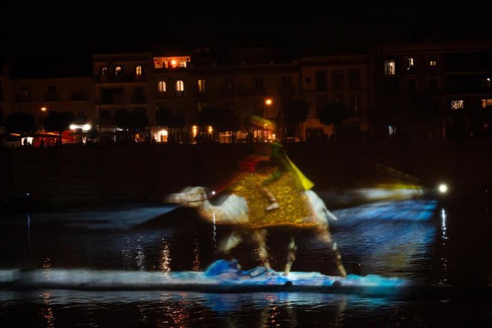 Imágenes del espectáculo "Navigalia, la magia estáenelrío", a 20 de diciembre de 2023 en Sevilla, Andalucía (España)