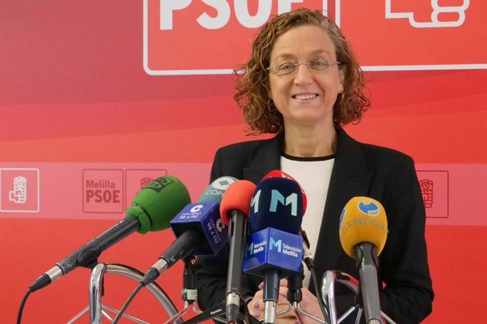 La secretaria general del PSOE de Melilla, Gloria Rojas, en imagen de archivo.