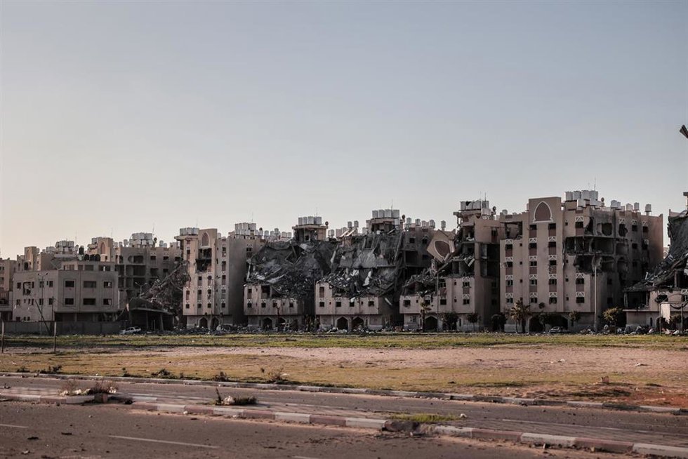 Complejo residencial en Jan Yunis, en el sur de la Franja de Gaza