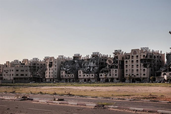 Complejo residencial en Jan Yunis, en el sur de la Franja de Gaza