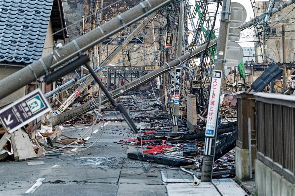 Ciudad de Wajima, en la prefectura de Ishikawa, afectada por el terremoto de magnitud 7,6 que afectó a la zona oeste de Japón