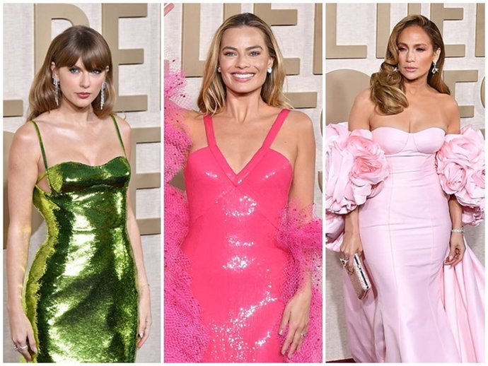 Archivo - Taylor Swift, Margot Robbie o Jennifer Lopez, entre las mejor vestidas de la 81 edición de los Globos de Oro
