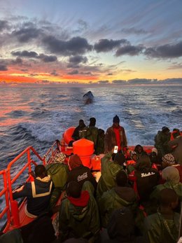 Migrantes rescatados por Salvamento Marítimo en aguas de Gran Canaria
