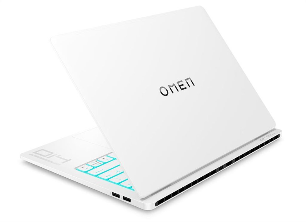 Portátil gaming OMEN Transcend 14 en color blanco