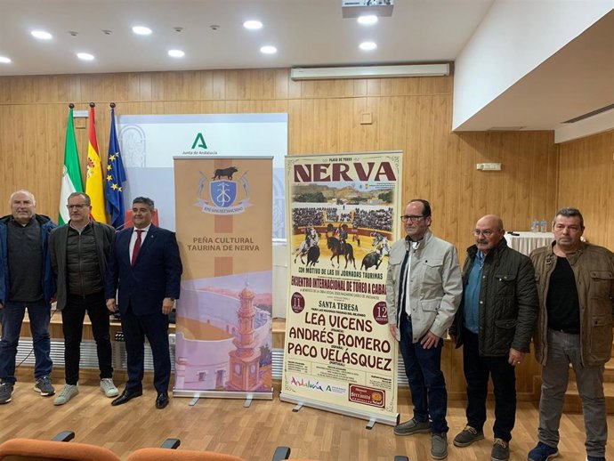 Presentación del Festival Benéfico Taurino de Rejones de Nerva (Huelva).