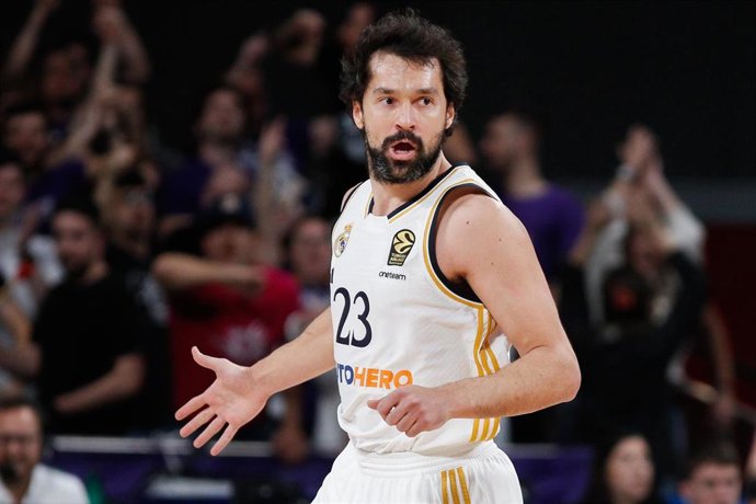 Sergio Llull durante un partido del Real Madrid