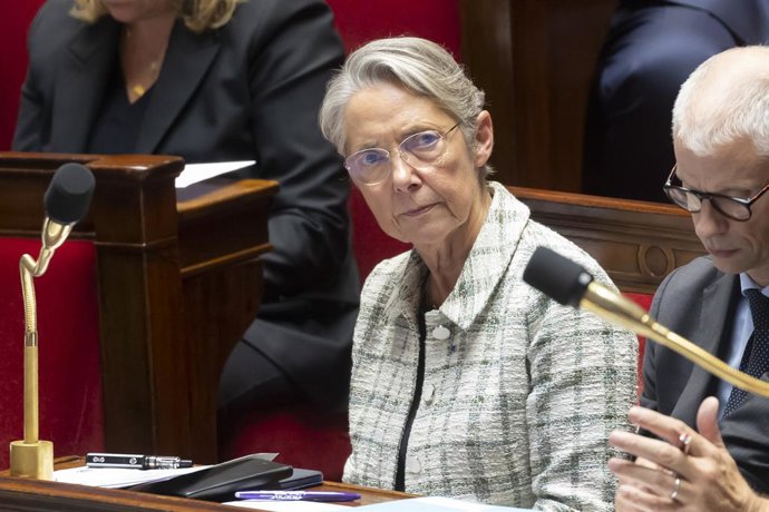 Archivo - October 17, 2023, Paris, France, France: Paris, France October 17, 2023 - Weekly session of questions to the government at the French national parliament - Elisabeth borne..QAG, POLITIQUE, ASSEMBLEE NATIONALE, HEMICYCLE, DEMOCRATIE.