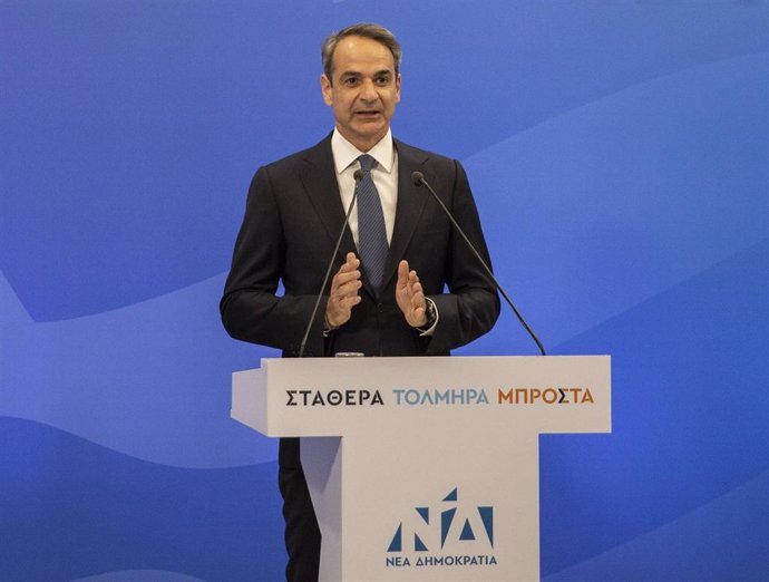 Archivo - El primer ministro de Grecia, Kyriakos Mitsotakis