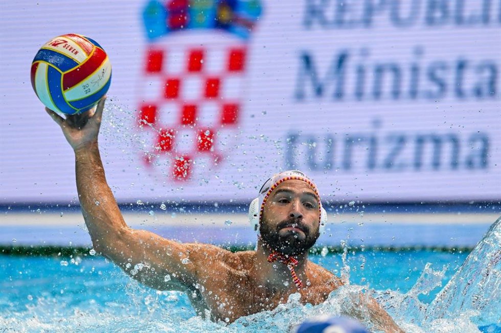Felipe Perrone, durante un partido con la selección española de waterpolo.