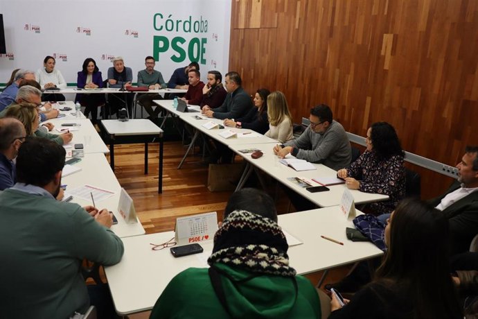 Reunión de la ejecutiva provincial del PSOE de Córdoba.
