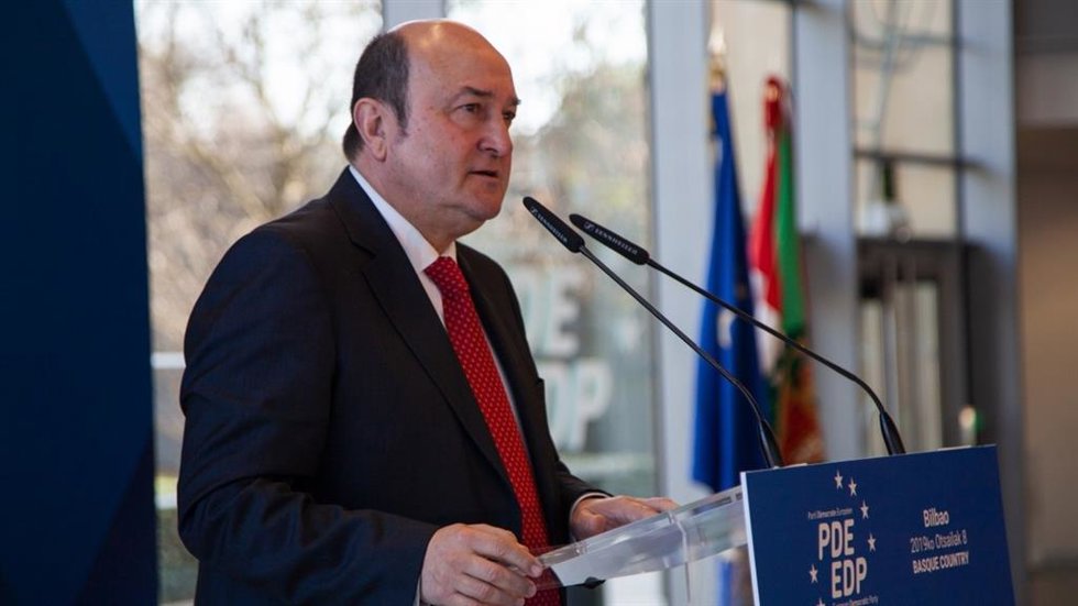 Archivo - El presidente del EBB del PNV, Andoni Ortuzar, en Bilbao