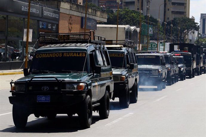 Imagen de archivo de vehículos militares de las Fuerzas Armadas Bolivarianas de Venezuela