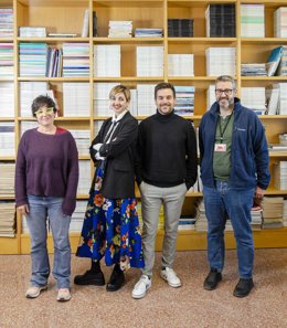 De izquierda a derecha: Aroa Sanz Maroto, Silvia De Santis, Antonio Cerdán Cerdá y Jose Antonio Gómez-Sánchez. IN-CSIC-UMH.