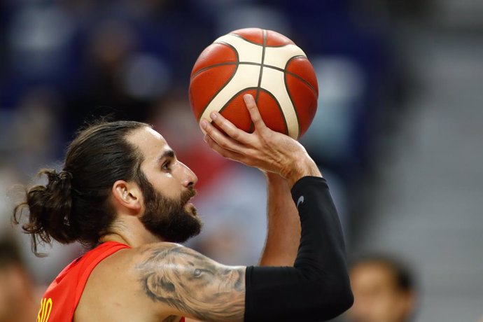 Archivo - Ricky Rubio of Spain in action during the Tokyo 2020 Challenge preparatory basketball match played between Spain and Iran at Wizink Center on July 05, 2021 in Madrid, Spain.