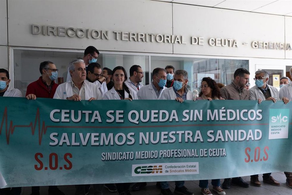 Concetración de médicos en Ceuta