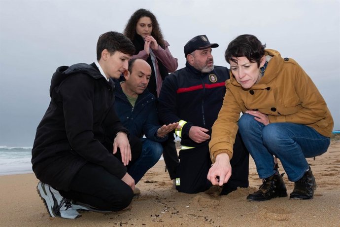 La portavoz nacional del BNG, Ana Pontón, en Corrubedo, Ribeira (A Coruña)