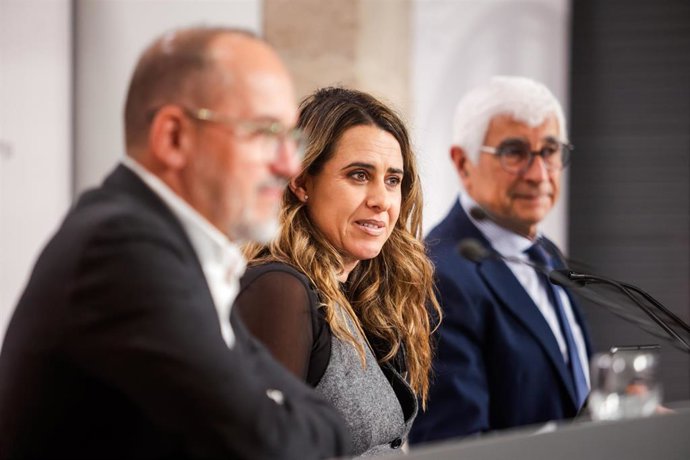 La portavoz de la Generalitat, Patrícia Plaja, ofrece una rueda de prensa tras el Consell Executiu, en el Palau de la Generalitat, a 9 de enero de 2024, en Barcelona, Catalunya (España). El Gobierno de Catalunya ha aprobado el Proyecto de ley de la Agen