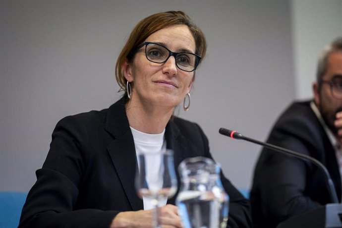 La ministra de Sanidad, Mónica García, ofrece una rueda de prensa tras la reunión con el Consejo Interterritorial del Sistema Nacional de Salud (CISNS), en la sede del Ministerio