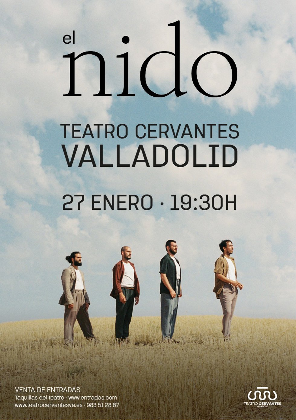 Cartel del concierto de 'El Nid' en el Teatro Cervantes de Valladolid.
