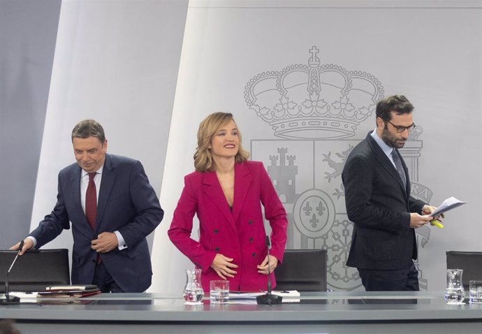  Rueda de prensa posterior a la reunión del Consejo de Ministros, en el Palacio de La Moncloa, a 9 de enero de 2024, en Madrid (España). 