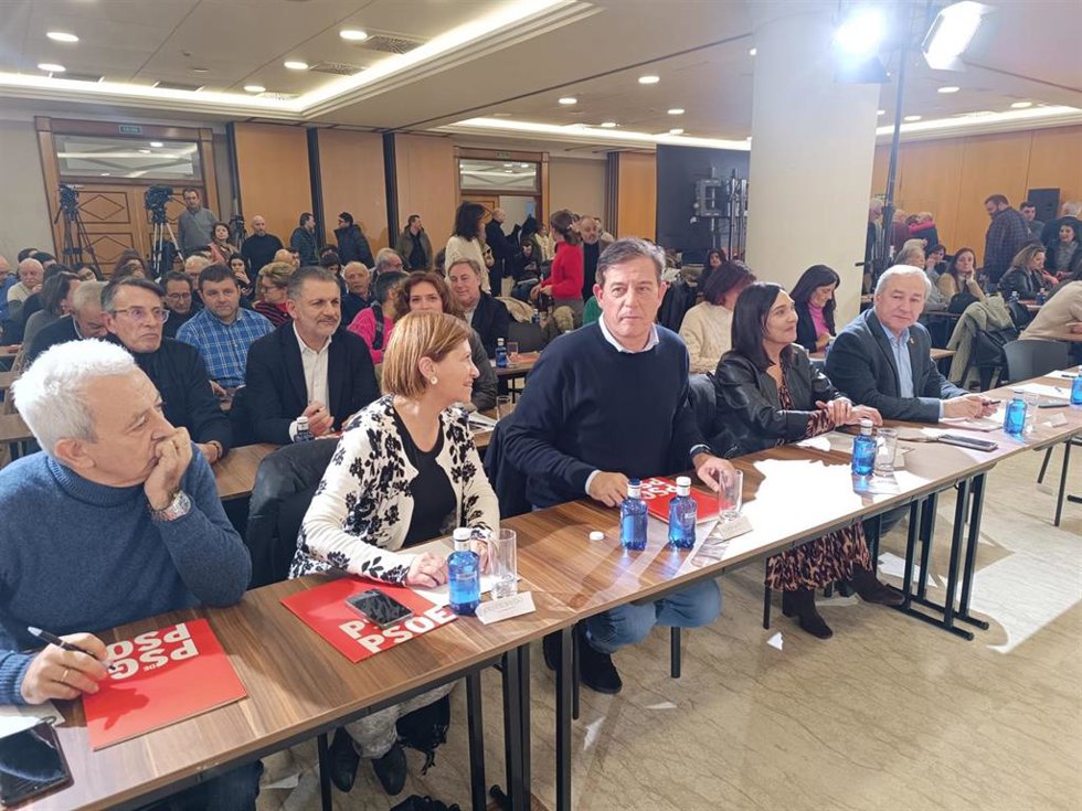 El candidato del PSdeG a la Presidencia de la Xunta, José Ramón Gómez Besteiro, en el Comité Nacional del PSdeG