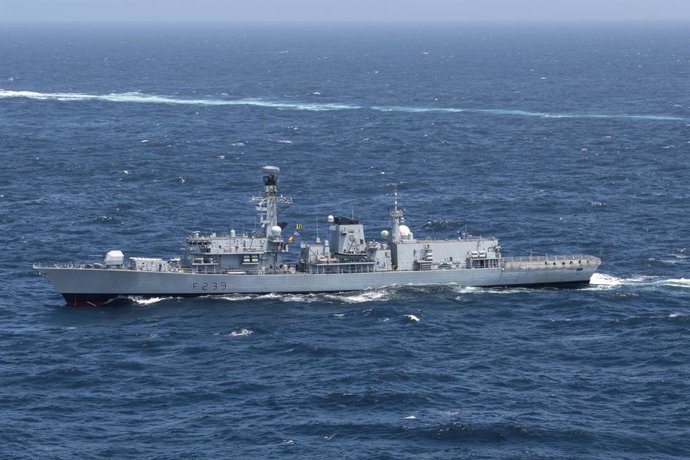Archivo - STYLELOCATIONThe British Royal Navy Richmond-class frigate HMS Richmond during Maritime Partnership Exercise 2021 October 17, 2021 in the Bay of Bengal, India.