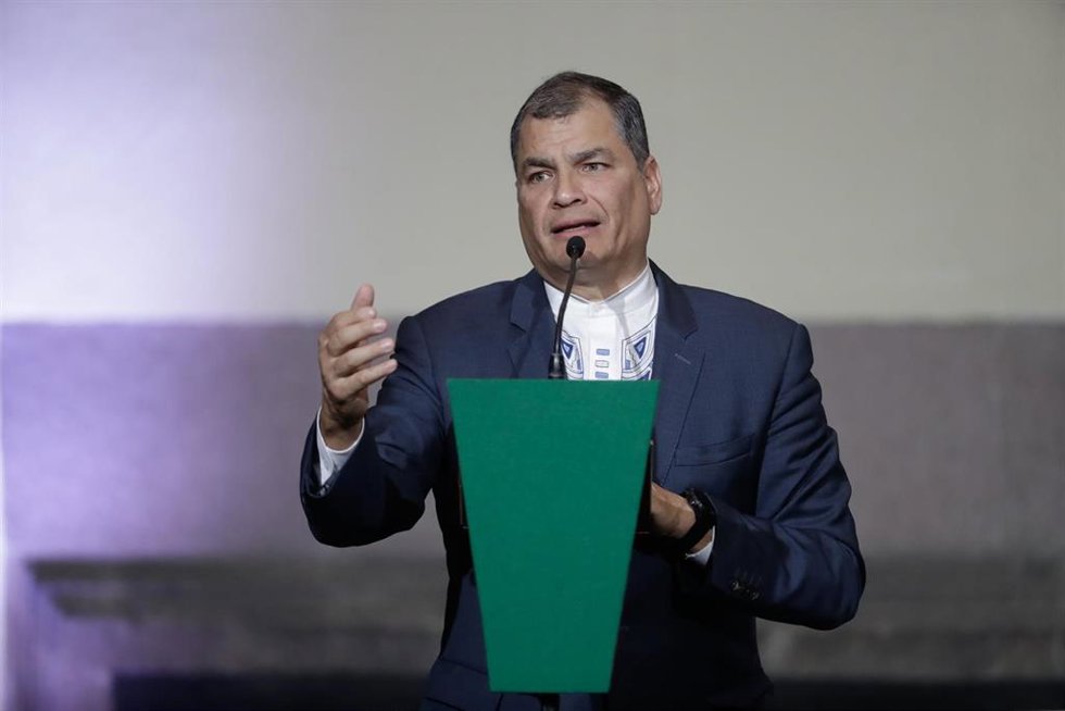 Archivo - Imagen de archivo del expresidente de Ecuador Rafael Correa