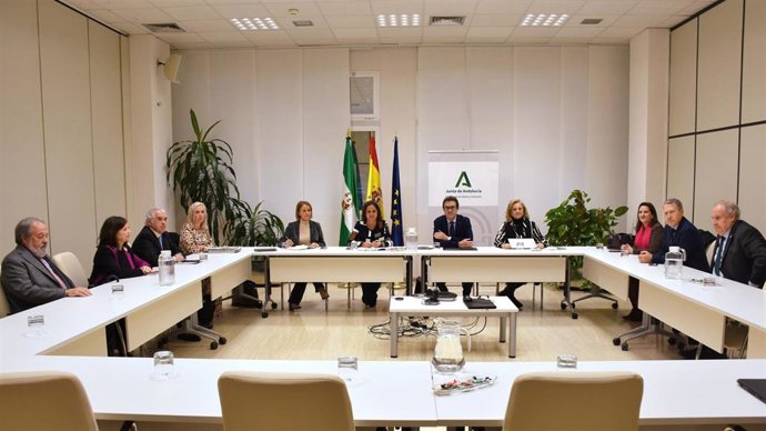 Reunión de la consejera de Salud y Consumo de la Junta, Catalina García, con el Consejo Andaluz de Colegios de Médicos