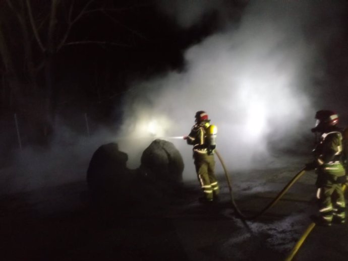 Incendio en la fábrica de  Genepol en Montalbán (Teruel)