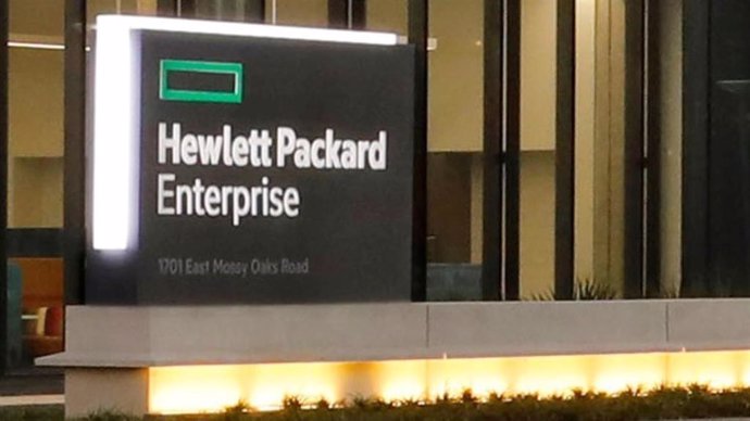 Archivo - Entrada al campus de HPE en Houston (Estados Unidos)