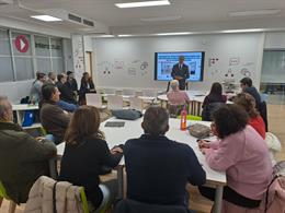 El consejero Víctor Marín durante la primera reunión de la Comisión regional conjunta de directores de Infantil, Primaria y Secundaria