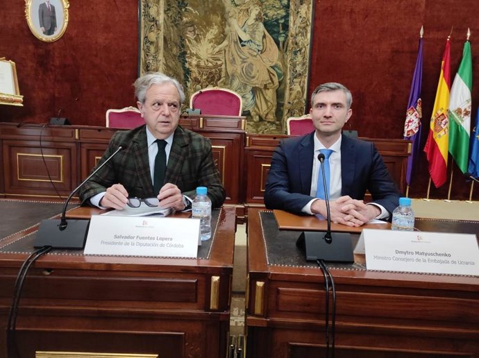 Salvador Fuentes y Dmytro Matiuschenko, en la la Diputación de Córdoba.
