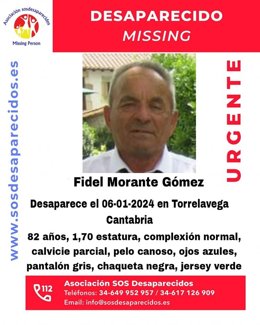 Cartel de la desaparición de Fidel Morante