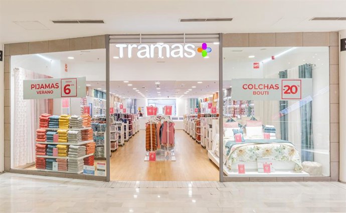 Una tienda de Tramas, la marca española especializada en ropa de hogar.