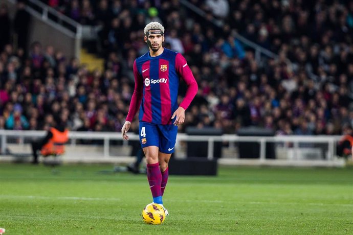 Ronald Araujo durante un partido del FC Barcelona