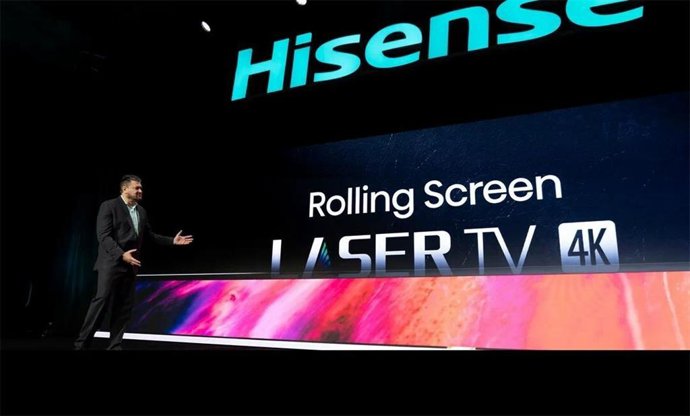 Hisenses new Rollable Laser TV
