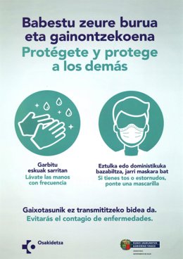 Osakidetza recomienda el uso de la mascarilla ante síntomas de enfermedades respiratorias
