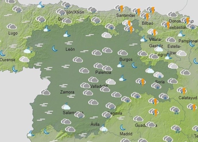 Previsión del tiempo de este jueves, 11 de enero, de la Aemet