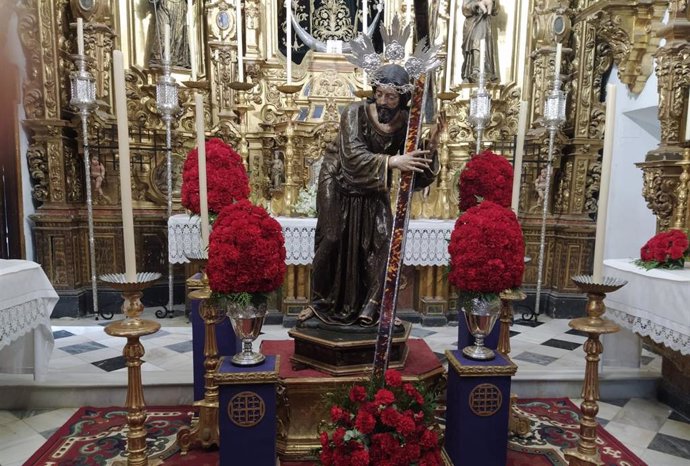Imagen de Nuestro Padre Jesús, obra de Ocampo, en la parroquia de San Bartolomé de Carmona, en una foto de archivo.