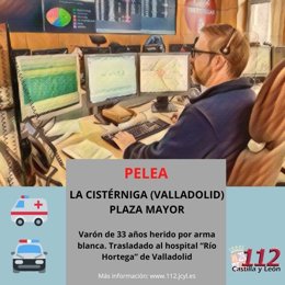 Gráfico elaborado por el 112 con datos del herido en una pelea en La Cistérniga