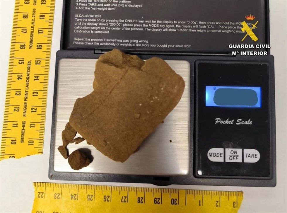 Imagen de la droga aprehendida
